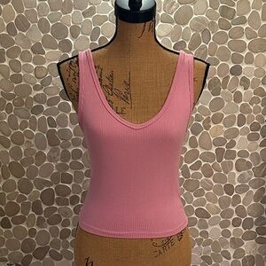 Hollister Pink Ribbed Tank Top